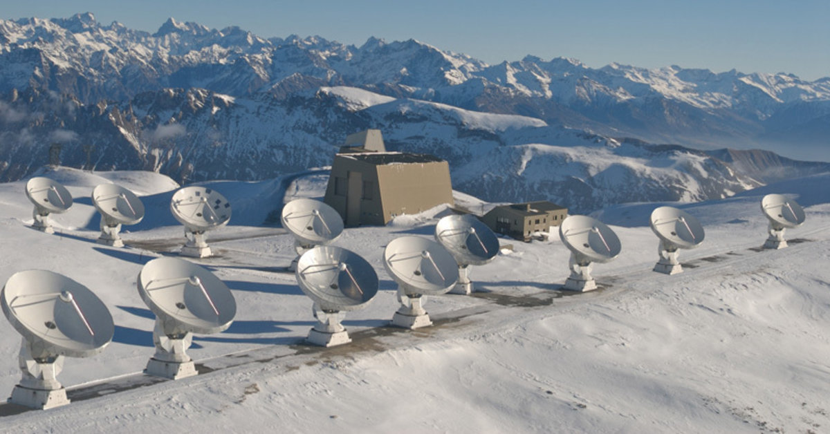 The NOEMA, located in the French Alps on the Plateau du Bure. Credit: IRAM/Rebus